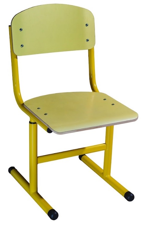 Т-подібн. учнів. стілець, АНШАР ГРУП (190295HPL) рост. гр. (опція р. г. №4) №5-6,385х430-440х775-855 мм, хіміч. стійке покриття HPL, каркас посил. кругла труба